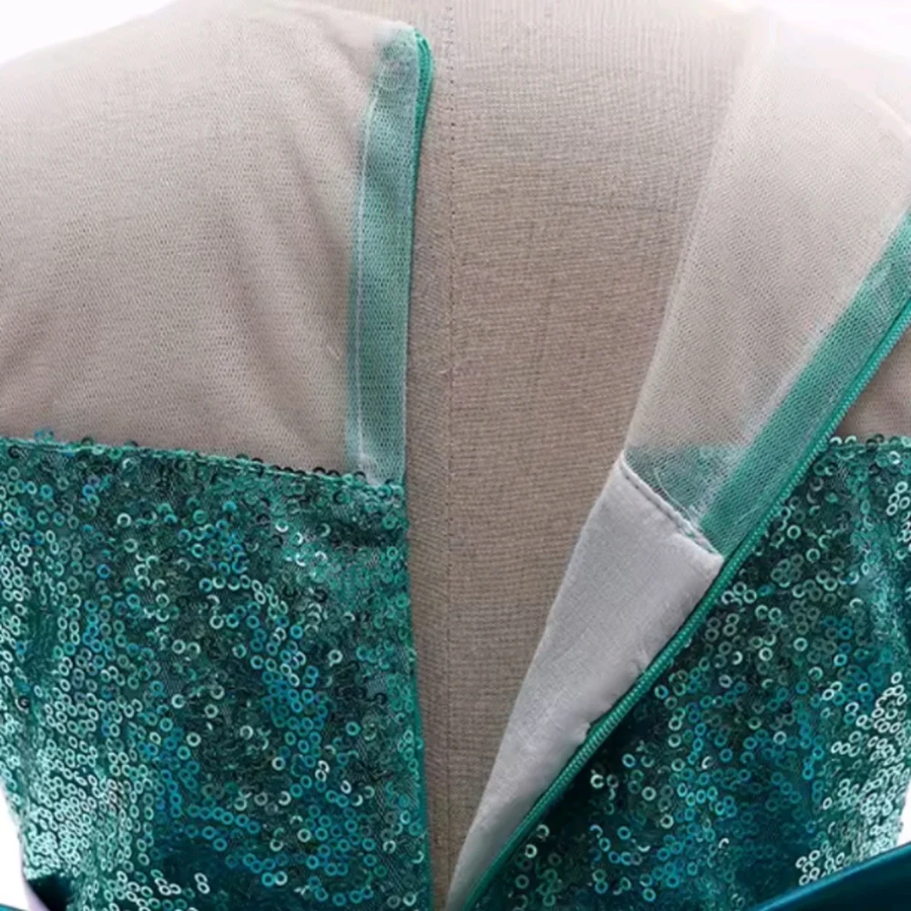 Girls Teal and Purple Mermaid Princess Costume Dress